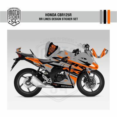Honda CBR125R RR Lines Design Gri Siyah Turuncu Görsel 1.png