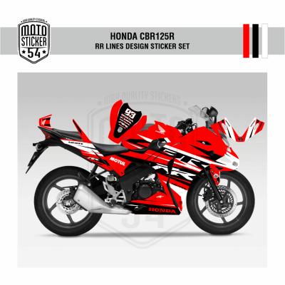 Honda CBR125R RR Lines Design Kırmızı Siyah Beyaz Görsel 1.png