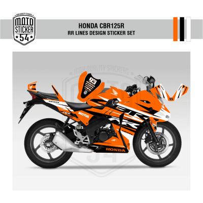 Honda CBR125R RR Lines Design Turuncu Siyah Beyaz Görsel 1.png