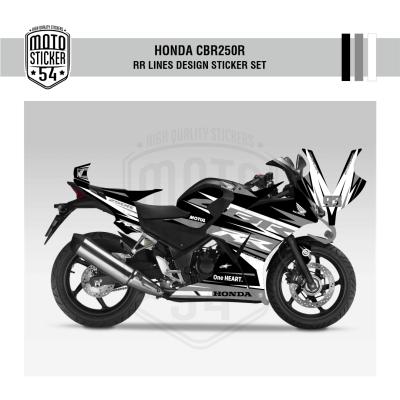 Honda CBR250R Çift Farlı RR Lines Design Görsel Siyah 4.png