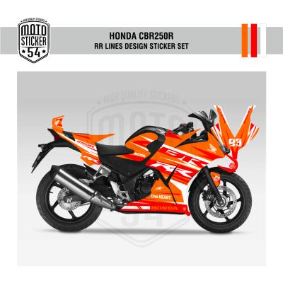 Honda CBR250R Çift Farlı RR Lines Design Görsel Turuncu 4.png