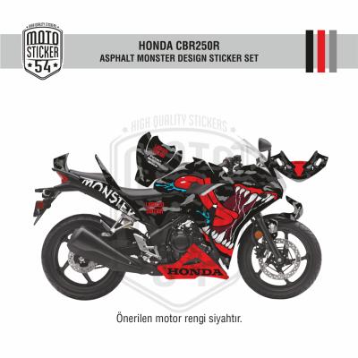 Honda CBR250R Tek Farlı Asphalt Monster Design Siyah Görsel 1.png