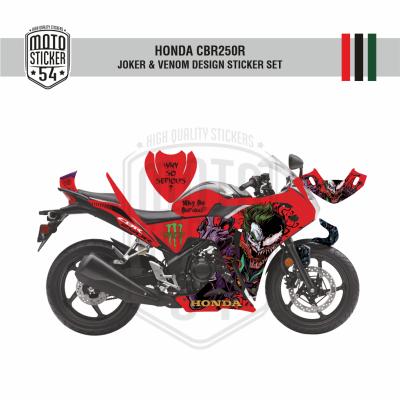 Honda CBR250R Tek Farlı Joker & Venom Design Kırmızı Görsel 1.png