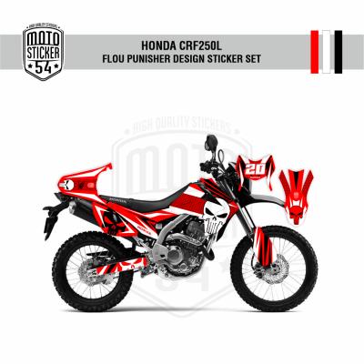 Honda CRF250L Flou Punisher Design Kırmızı Beyaz Görsel 1.png