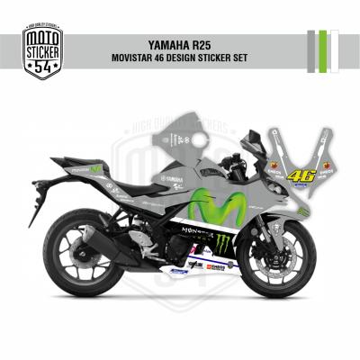 Yamaha R25 2019 Movistar Design Görsel Gri