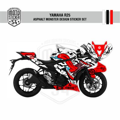 Yamaha R25 Asphalt Monster Design Beyaz 48 KM Görsel 1