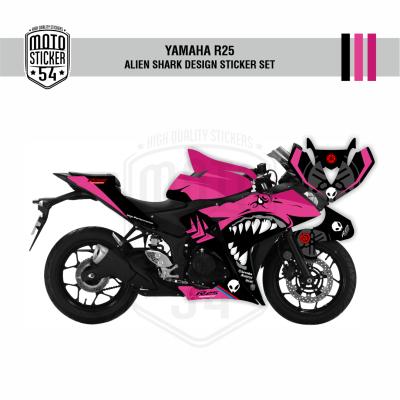 Yamaha R25 Eski Kasa Alien Shark Design Görsel Pembe