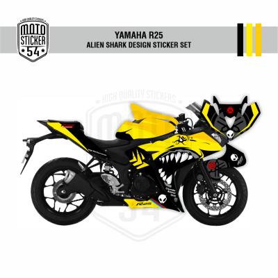Yamaha R25 Eski Kasa Alien Shark Design Görsel Sarı