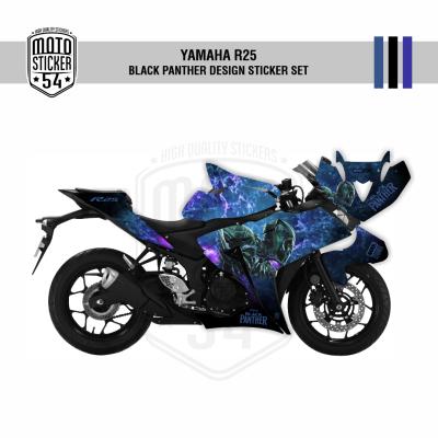 Yamaha R25 Eski Kasa Black Panther Design Görsel 3