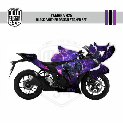 Yamaha R25 Eski Kasa Black Panther Design Görsel Mor