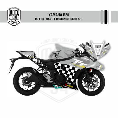 Yamaha R25 Eski Kasa Isle of Man TT Design Görsel Gri