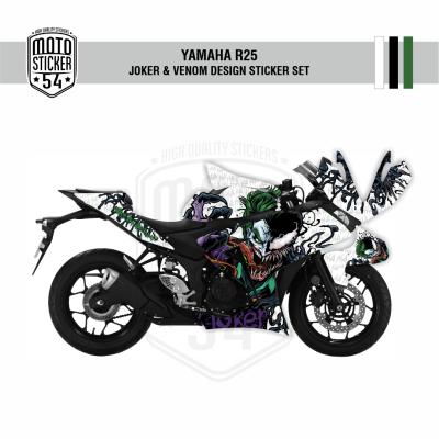 Yamaha R25 Eski Kasa Joker & Venom Design Görsel Beyaz