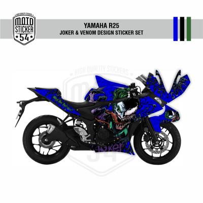Yamaha R25 Eski Kasa Joker & Venom Design Görsel Lacivert