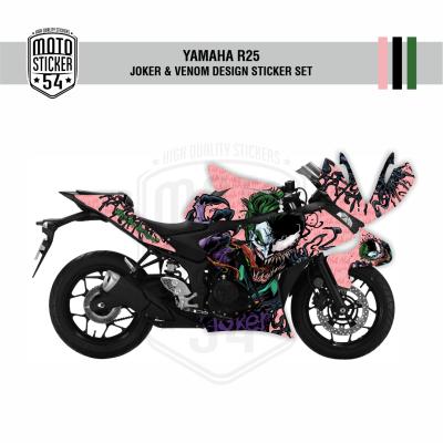 Yamaha R25 Eski Kasa Joker & Venom Design Görsel Toz Pembe