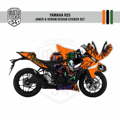 Yamaha R25 Eski Kasa Joker & Venom Design Görsel Turuncu