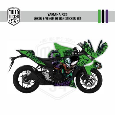 Yamaha R25 Eski Kasa Joker & Venom Design Görsel Yeşil