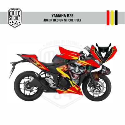Yamaha R25 Eski Kasa Joker Design Görsel Kırmızı Sarı