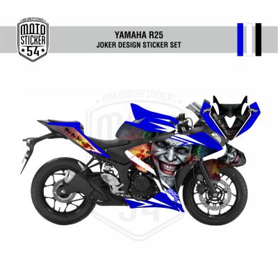Yamaha R25 Eski Kasa Joker Design Görsel Lacivert Beyaz