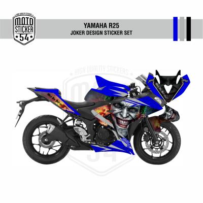 Yamaha R25 Eski Kasa Joker Design Görsel Lacivert Gri
