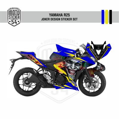 Yamaha R25 Eski Kasa Joker Design Görsel Lacivert Sarı