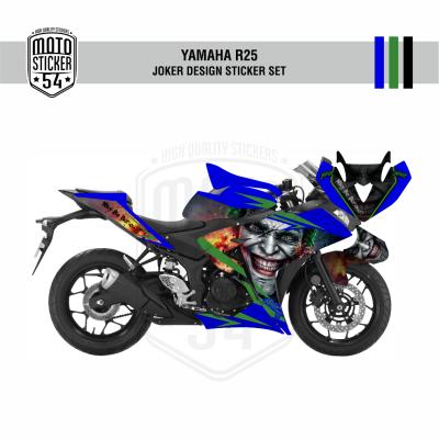 Yamaha R25 Eski Kasa Joker Design Görsel Lacivert Yeşil