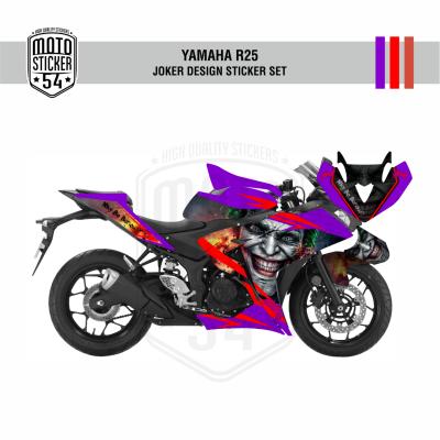 Yamaha R25 Eski Kasa Joker Design Görsel Mor Kırmızı