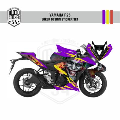 Yamaha R25 Eski Kasa Joker Design Görsel Mor Sarı