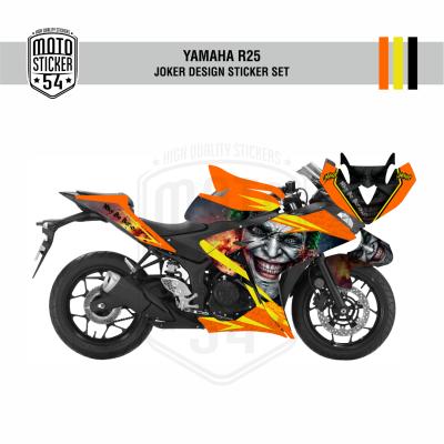 Yamaha R25 Eski Kasa Joker Design Görsel Turuncu Sarı