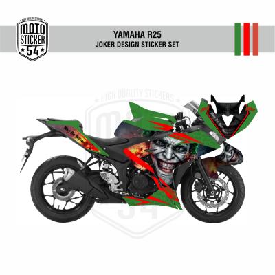 Yamaha R25 Eski Kasa Joker Design Görsel Yeşil Kırmızı