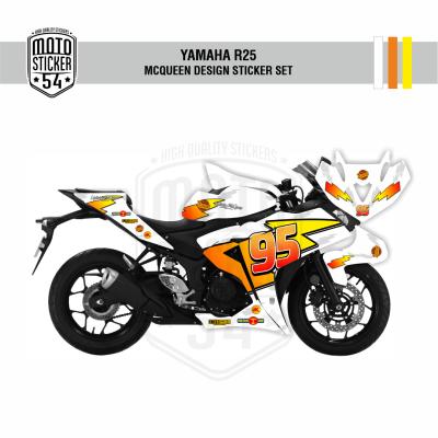 Yamaha R25 Eski Kasa McQueen Design Görsel Beyaz