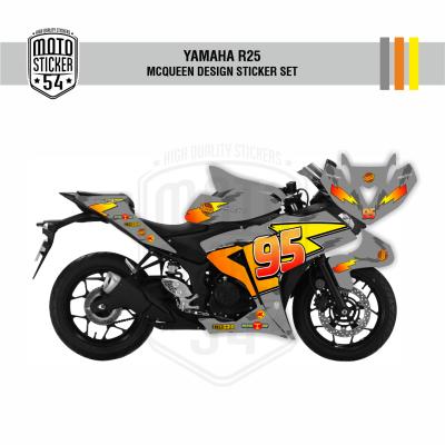 Yamaha R25 Eski Kasa McQueen Design Görsel Gri