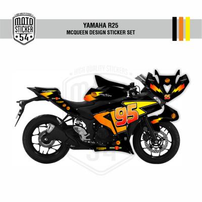 Yamaha R25 Eski Kasa McQueen Design Görsel Siyah