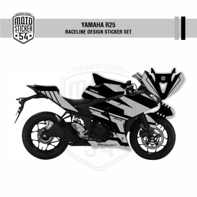Yamaha R25 Eski Kasa Raceline Design Görsel Gri Siyah