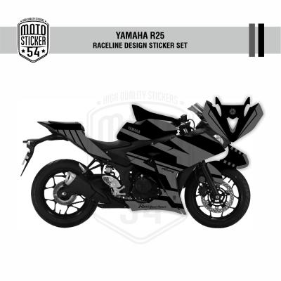 Yamaha R25 Eski Kasa Raceline Design Görsel Koyu Gri Siyah