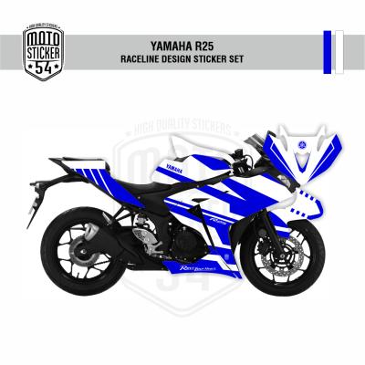 Yamaha R25 Eski Kasa Raceline Design Görsel Lacivert Beyaz