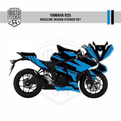 Yamaha R25 Eski Kasa Raceline Design Görsel Mavi Siyah