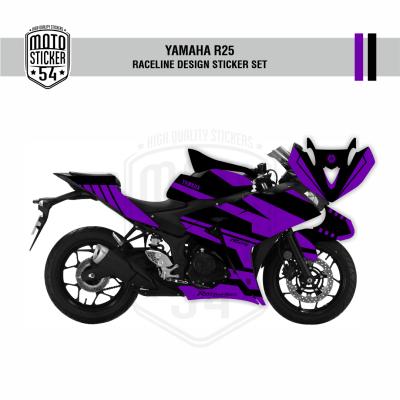 Yamaha R25 Eski Kasa Raceline Design Görsel Mor Siyah
