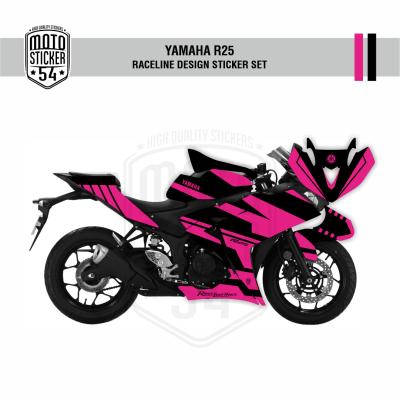 Yamaha R25 Eski Kasa Raceline Design Görsel Pembe Siyah