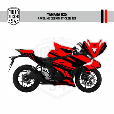 Yamaha R25 Eski Kasa Raceline Design Görsel Siyah Kırmızı