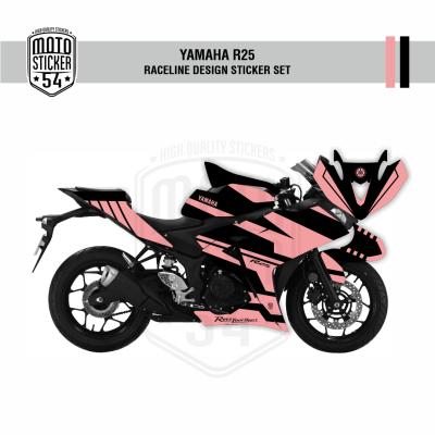 Yamaha R25 Eski Kasa Raceline Design Görsel Toz Pembe Siyah