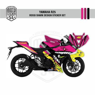 Yamaha R25 Eski Kasa Rossi Shark Design Görsel Pembe
