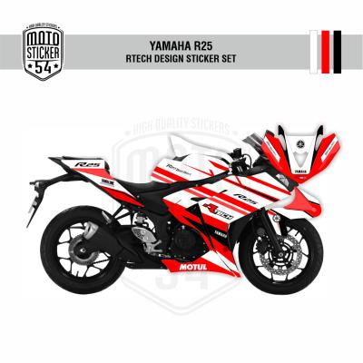 Yamaha R25 Eski Kasa RTech Design Görsel Beyaz Kırmızı