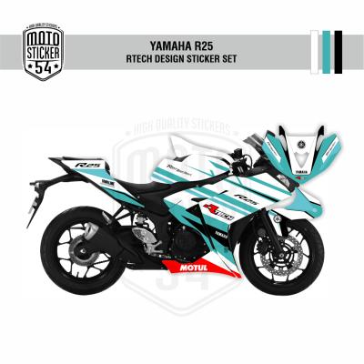 Yamaha R25 Eski Kasa RTech Design Görsel Beyaz Turkuaz