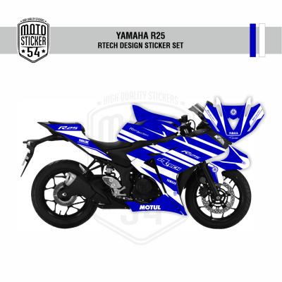 Yamaha R25 Eski Kasa RTech Design Görsel Lacivert Beyaz