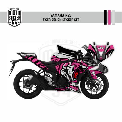 Yamaha R25 Eski Kasa Tiger Design Görsel Pembe