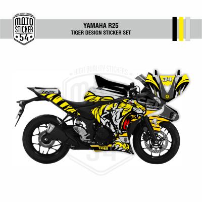 Yamaha R25 Eski Kasa Tiger Design Görsel Sarı