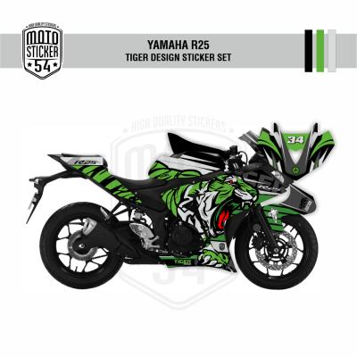 Yamaha R25 Eski Kasa Tiger Design Görsel Yeşil