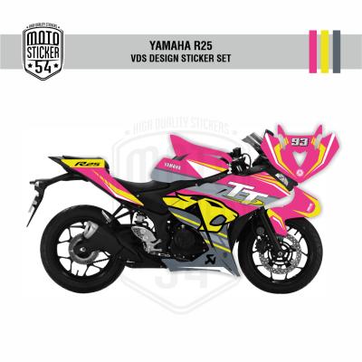 Yamaha R25 Eski Kasa VDS Design Görsel Pembe