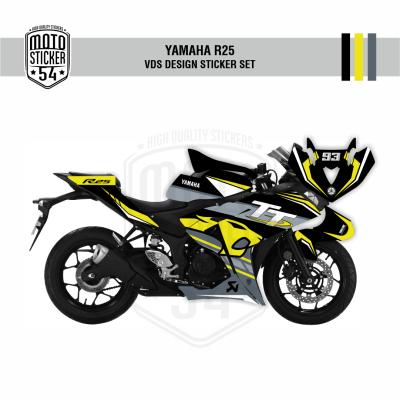Yamaha R25 Eski Kasa VDS Design Görsel Siyah
