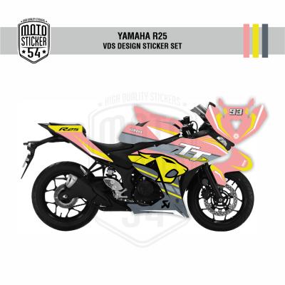 Yamaha R25 Eski Kasa VDS Design Görsel Toz Pembe